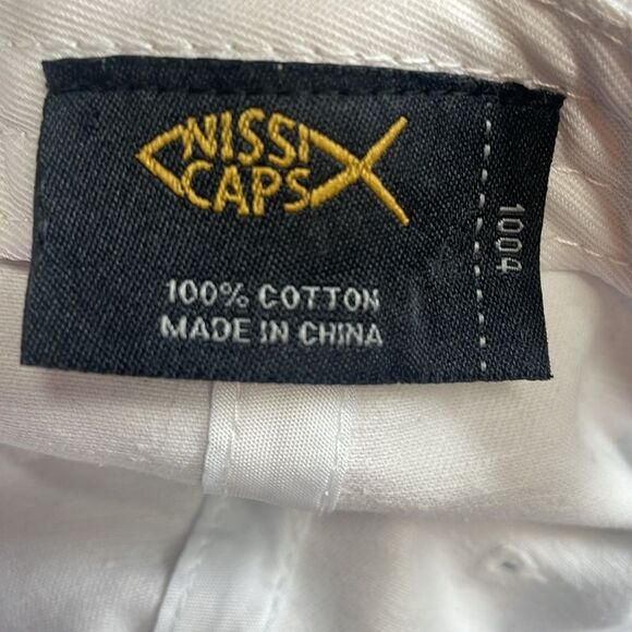 Nassi white baseball cap with small yellow flower OS - Picture 6 of 6